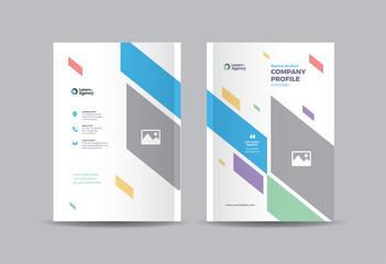 Business Brochure Cover Design or Annual Report and Company Profile Cover or Booklet and Catalog Cover  