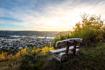 Sitzbank mit aussicht auf Bad Hönningen