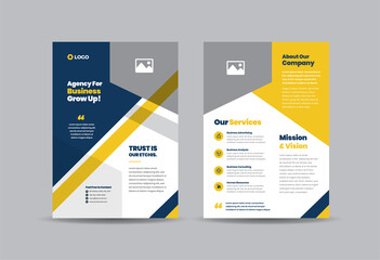 Corporate Business Flyer Design or Handout and leaflet design or Marketing sheet Brochure Design