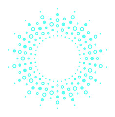 Dotted radial rays. Star light symbol. Sunburst