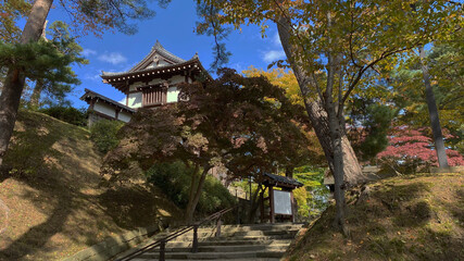 Fototapeta premium View of the Kubota castle inside the Senshu park