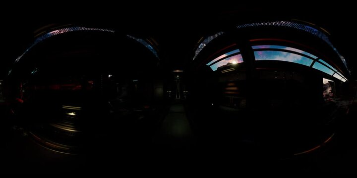 vr360 view of futuristic base interior