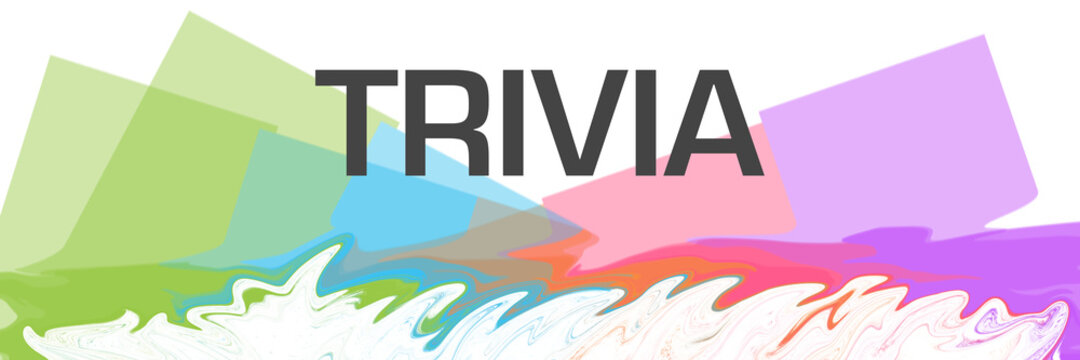 Trivia Colorful Random Boxes Painting Bottom Text 