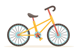 Multicolored bike. Vector illustration