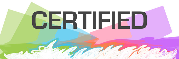 Certified Colorful Random Boxes Painting Bottom Text 