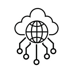 Internet vector icon. cloud service illustration sign. www symbol. World Wide Web logo.