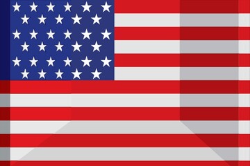 American flag room abstract three dimensional design