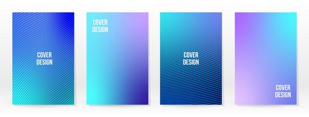 Minimal Poster. Pastel Soft. Blue Gradient Set.