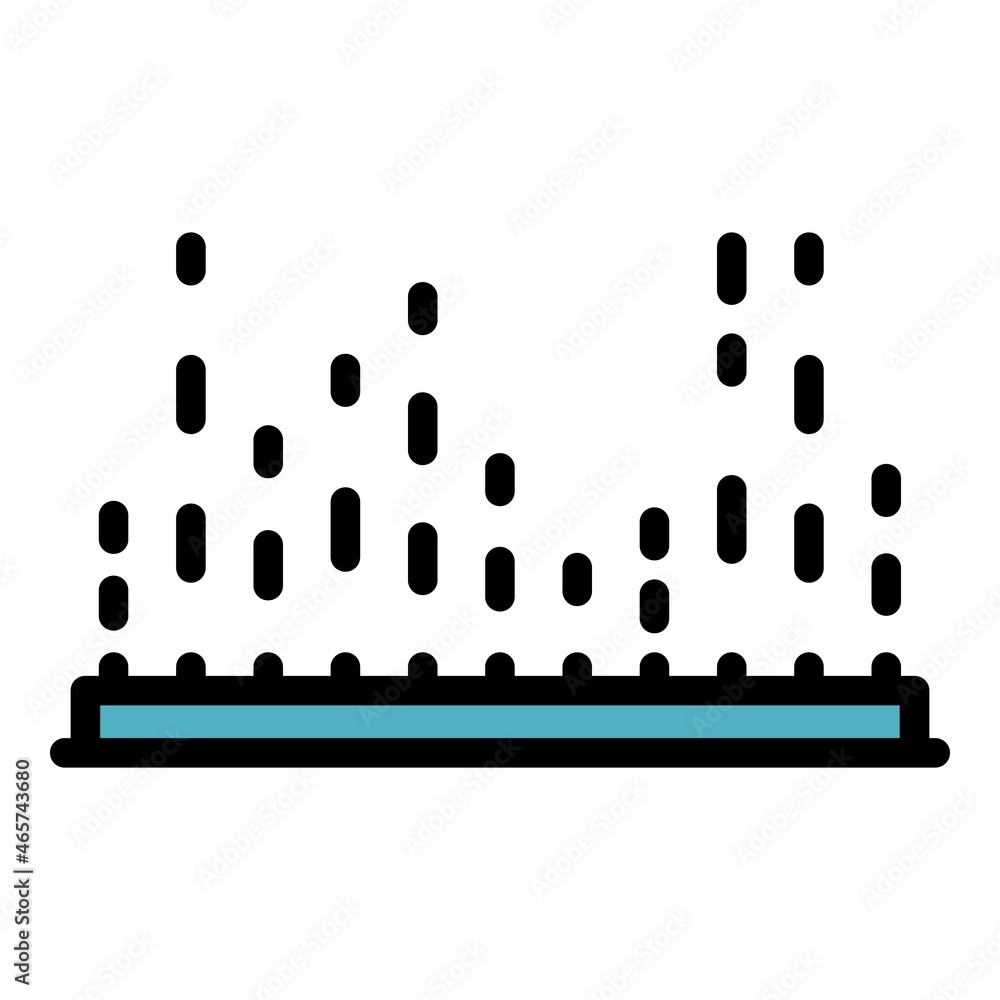 Poster equalizer points icon. outline equalizer points vector icon color flat isolated