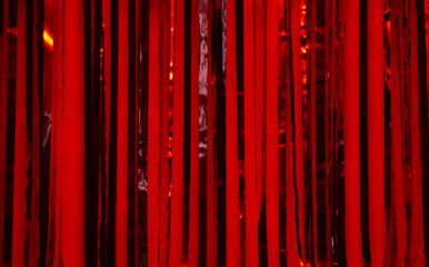 Red party foil tinsel background