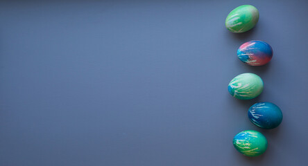 Painted Easter eggs. Easter celebration, traditions