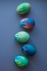 Painted Easter eggs. Easter celebration, traditions