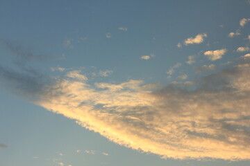 Obraz premium Photo series of orange clouds and sky before sunset