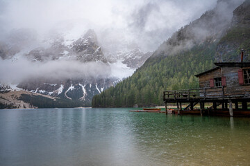 lake and mountains