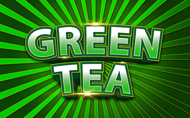 Green Tea, Editable Text Effect