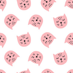 Vector Cat seamless pattern