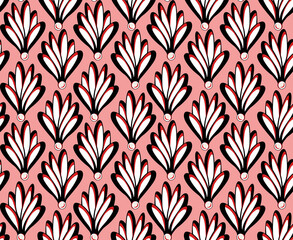 seamless drawing paisley pattern. all over print.