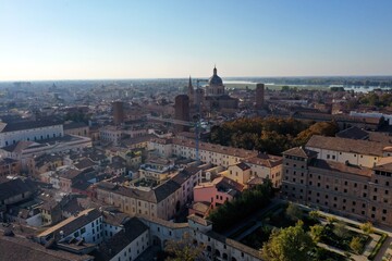 Fototapeta na wymiar Aerial view of Mantova (Mantua), Italy