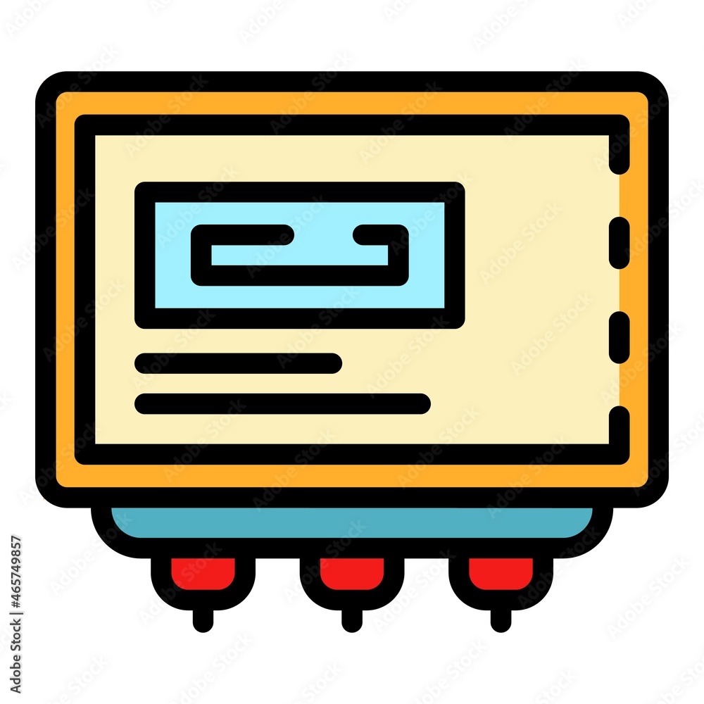 Aufkleber transformer icon. outline transformer vector icon thin line color flat isolated