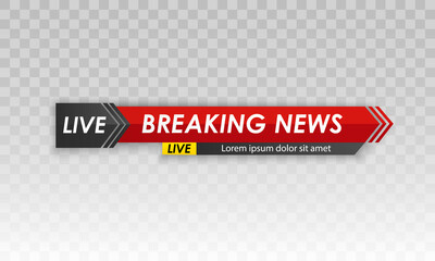 Tv sport news bar. Logos, news feeds, live television, radio channels. broadcast media title banner. streaming show 