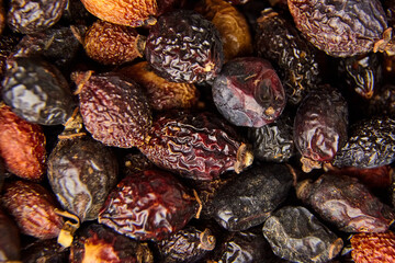 Dried rose hips herbal tea