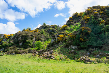 Rugged Irish Landscape on Sunny Day