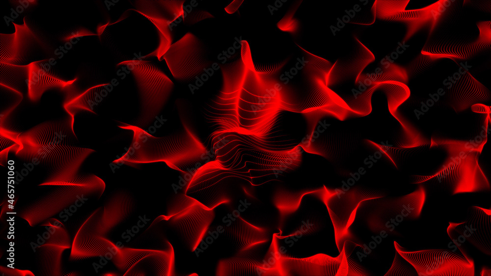 Aufkleber black with red abstract background. red texture from small particles.
