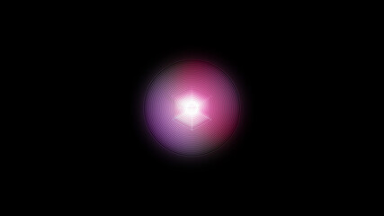 pink glowing circle on black background