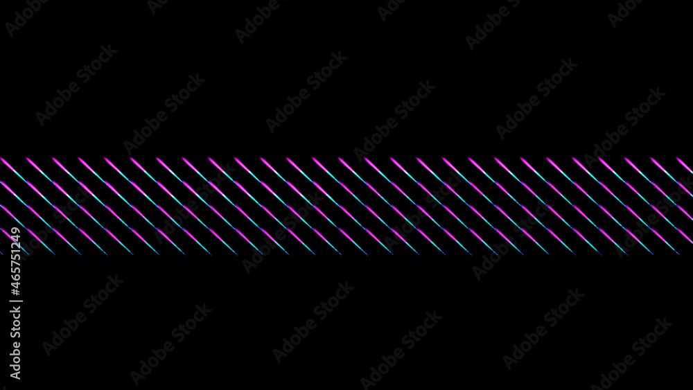 Aufkleber black abstract background with a multicolored stripe of particles in the center. black minimalistic 