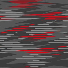 Abstract geometric seamless pattern with polygonal shapes. Modern digital camouflage textured racing vinyl print pattern. red Vector background.