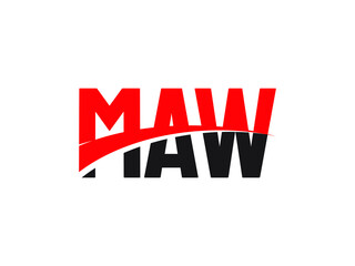 MAW Letter Initial Logo Design Vector Illustration
