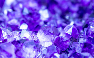 Blue Crystal Mineral Stone. Gems. Mineral crystals in the natural environment. Texture of precious...