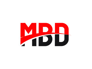 MBD Letter Initial Logo Design Vector Illustration