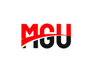MGU Letter Initial Logo Design Vector Illustration