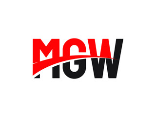 MGW Letter Initial Logo Design Vector Illustration
