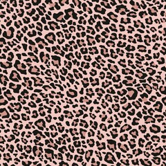 pink seamless vector print of leopard skin. leopard color on clothing or print