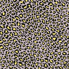 yellow seamless vector print of leopard skin. leopard color on clothing or print