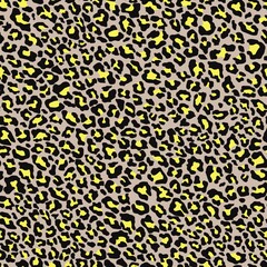 yellow leopard skin seamless print. vector print for clothes or print