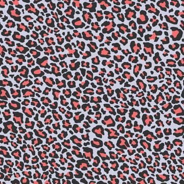 Red Leopard Skin Seamless Print. Vector Print For Clothes Or Print