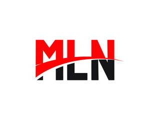 MLN Letter Initial Logo Design Vector Illustration