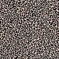 Vector seamless pattern. Leopard skin texture.