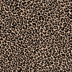 Leopard vector pattern seamless yellow background, trendy modern design for print clothes, fabric.		
