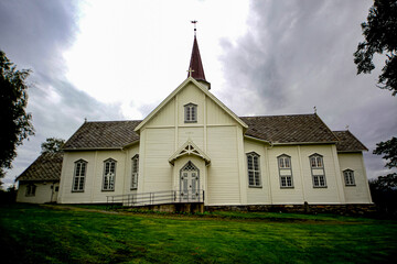 church in the village, Hemnesberget, Norway