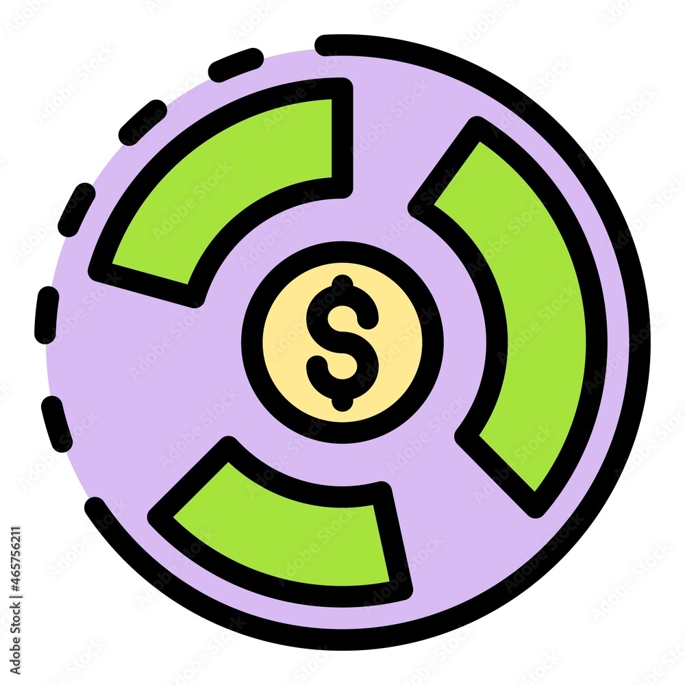 Poster estimator icon. outline estimator vector icon color flat isolated