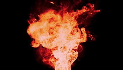 white smoke in the lamplight