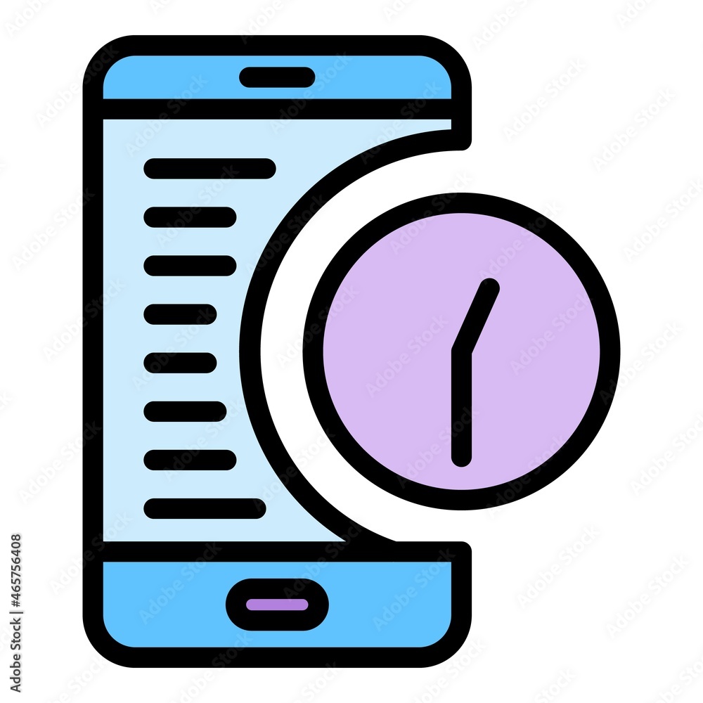 Aufkleber smartphone estimator icon. outline smartphone estimator vector icon color flat isolated