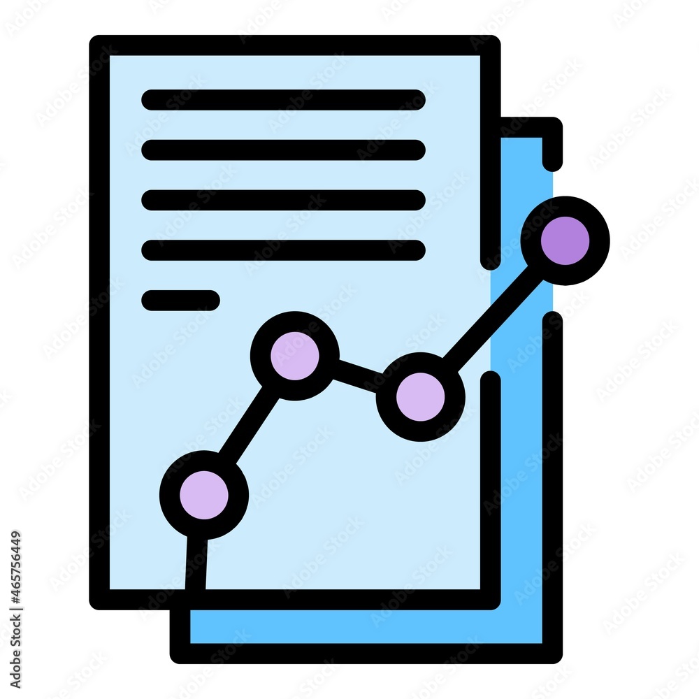 Aufkleber estimate analytic icon. outline estimate analytic vector icon color flat isolated