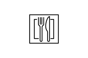 Food logo template design vector , icon illustration