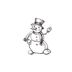 Snowman graphic illustration