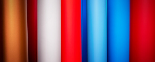 Vinyl self-adhesive film for advertising banners printing. Multi-colored roll.